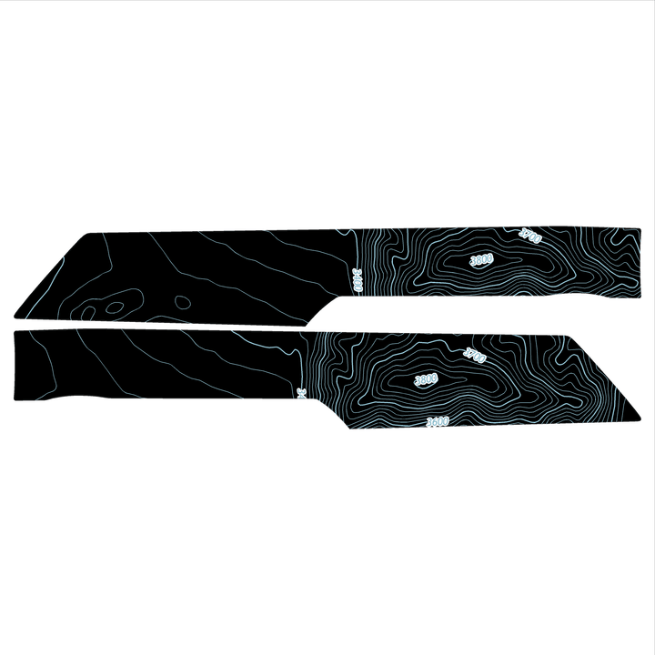 Topo Rear Interior Upper Door Card Insert Overlays (Printed Series) - 2021+ Bronco 4 Door
