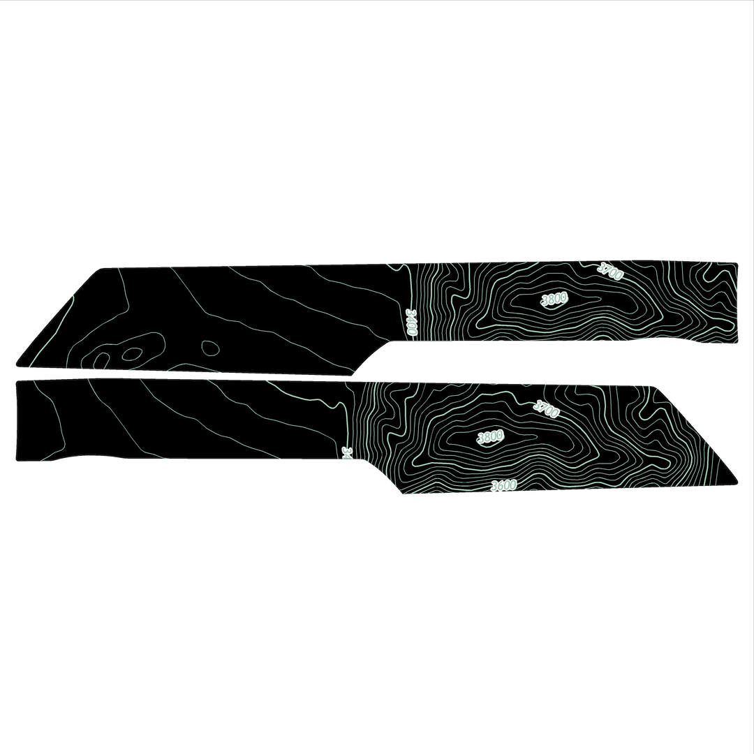 Topo Front Interior Upper Door Card Insert Overlays (Printed Series) - 2021+ Bronco 4 Door