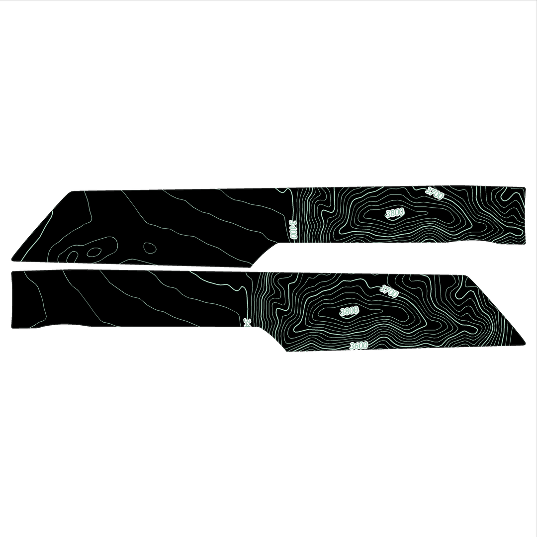 Topo Rear Interior Upper Door Card Insert Overlays (Printed Series) - 2021+ Bronco 4 Door