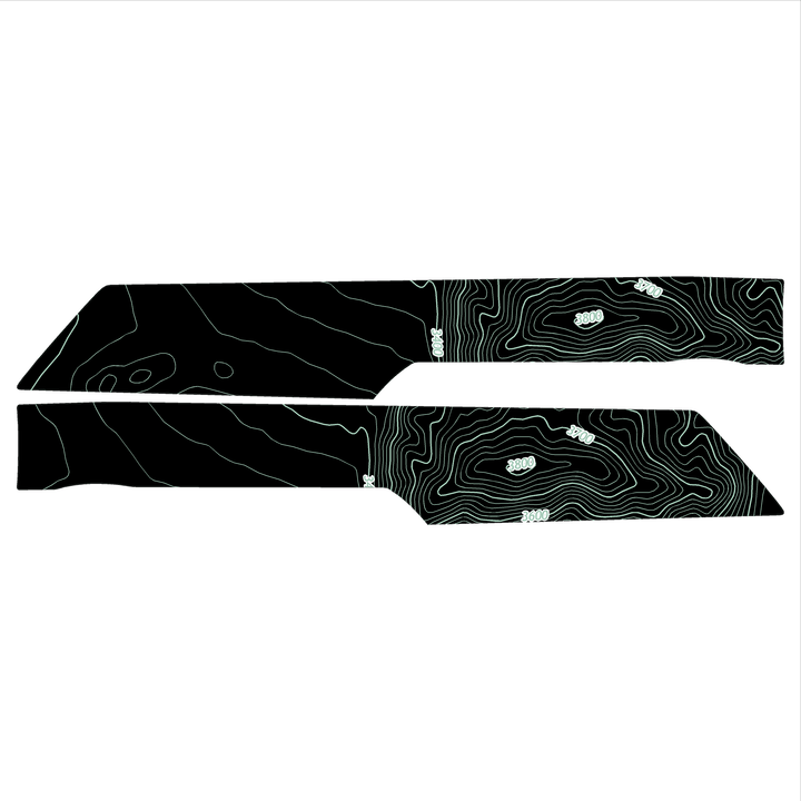 Topo Rear Interior Upper Door Card Insert Overlays (Printed Series) - 2021+ Bronco 4 Door