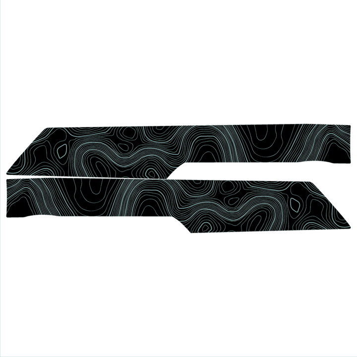 Topo Rear Interior Upper Door Card Insert Overlays (Printed Series) - 2021+ Bronco 4 Door