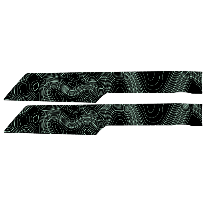 Topo Front Interior Upper Door Card Insert Overlays (Printed Series) - 2021+ Bronco 4 Door