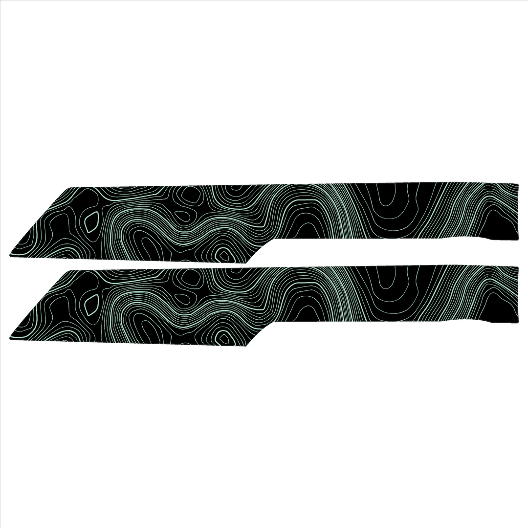 Topo Rear Interior Lower Door Card Insert Overlays (Printed Series) - 2021+ Bronco 4 Door