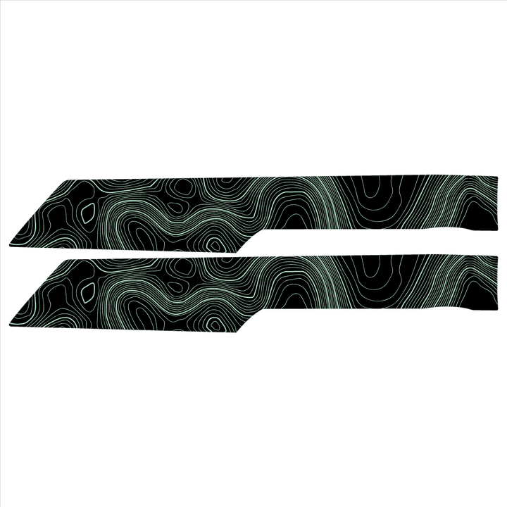 Topo Rear Interior Lower Door Card Insert Overlays (Printed Series) - 2021+ Bronco 4 Door