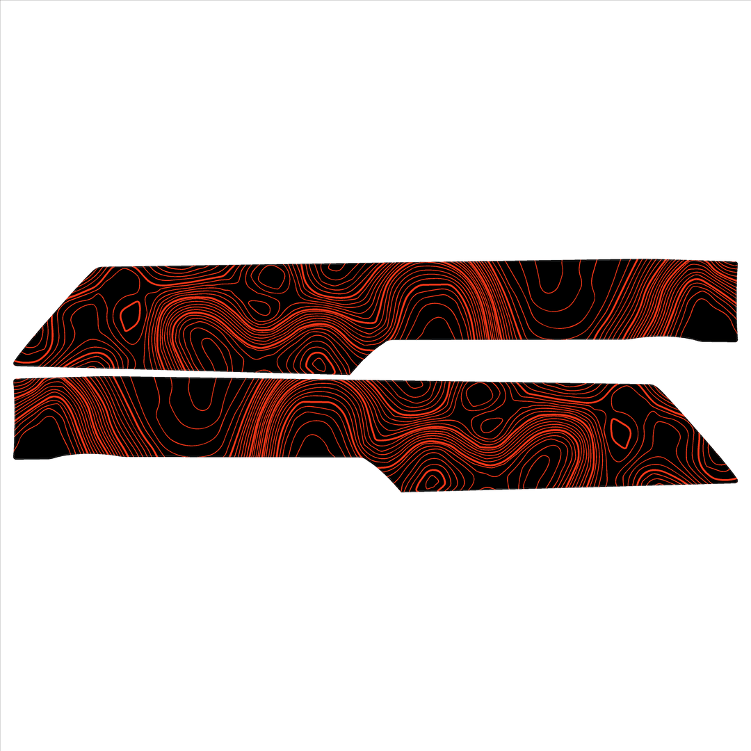 Topo Front Interior Upper Door Card Insert Overlays (Printed Series) - 2021+ Bronco 4 Door