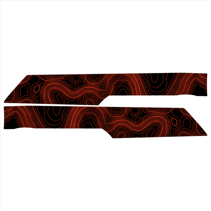 Topo Front Interior Upper Door Card Insert Overlays (Printed Series) - 2021+ Bronco 4 Door