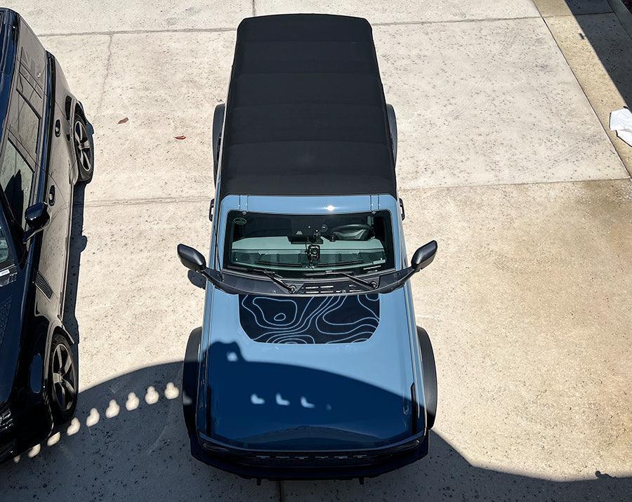 Topographic Map Hood Overlay - 2021+ Bronco