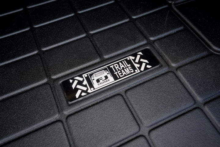 Toyota FJ Cruiser "Trail Teams" Weathertech Floor Mat Logo (Etched Metal) - Universal