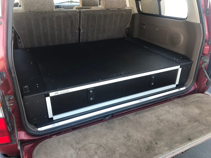Toyota Land Cruiser 1991-1997 80 Series - Side x Side Drawer Module with Fitted Top Plate - 43-3/8" W x 8" H x 40" D