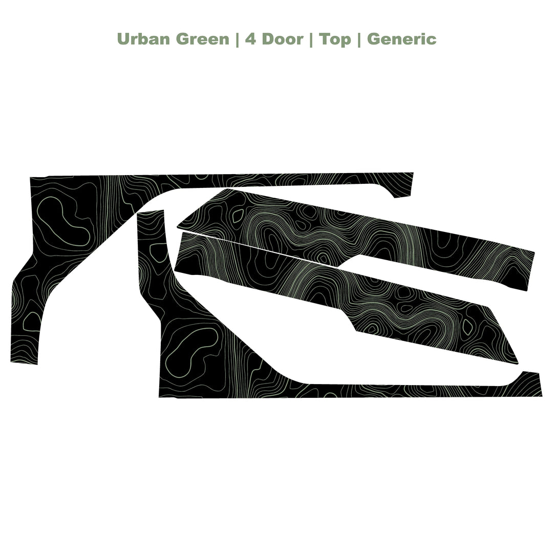 Topographic Upper Door Overlay Kit (Printed Series) - 2021+ Bronco 4 Door