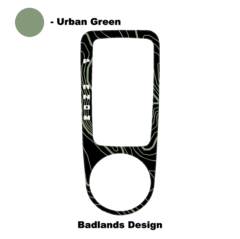 Topo Automatic Shifter Overlay (Printed Series) - 2021+ Bronco Automatic