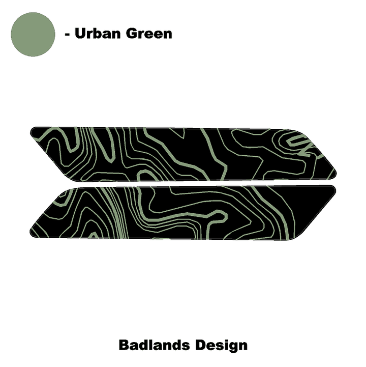 Topo Interior Front Door Grab Handle Overlay Kit (Printed + Laser Series) - 2021+ Bronco