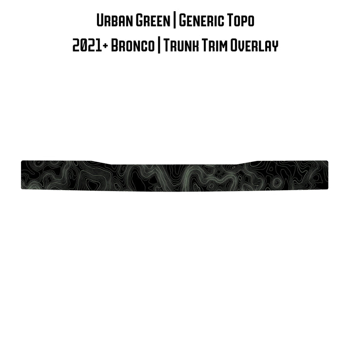 Topo Trunk Trim Overlay / Protector - 2021+ Bronco