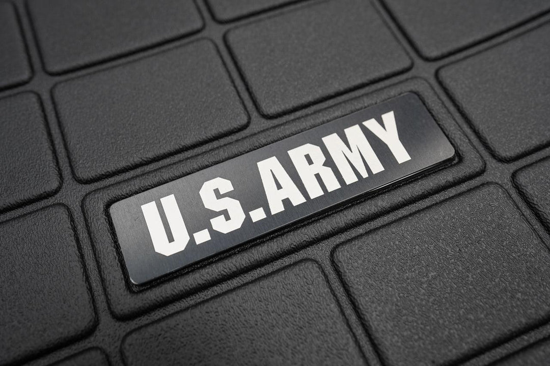 US Military Logo Emblem for Weathertech All Weather Floor Mats (Metal Etched) - Universal