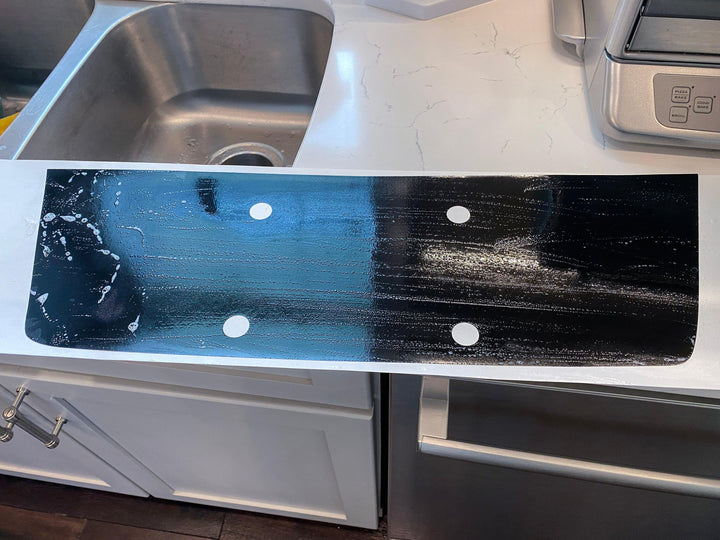 V1 3D Carbon License Plate Panel Black Out Overlays - 2015-2020 Subaru WRX / STI