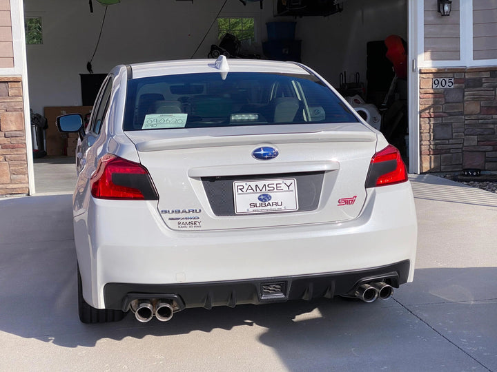 V2 License Plate Panel Black Out Overlay - 2015-2020 Subaru WRX / STI