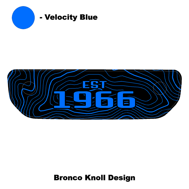 1966 Topographic Shifter Plate (Printed Series + Acrylic) - 2021+ Bronco