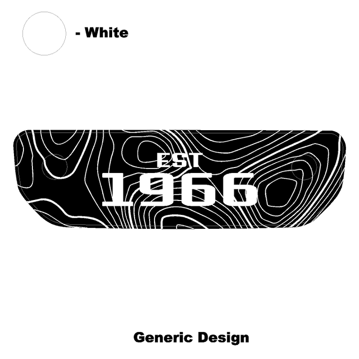 1966 Topographic Shifter Plate (Printed Series + Acrylic) - 2021+ Bronco